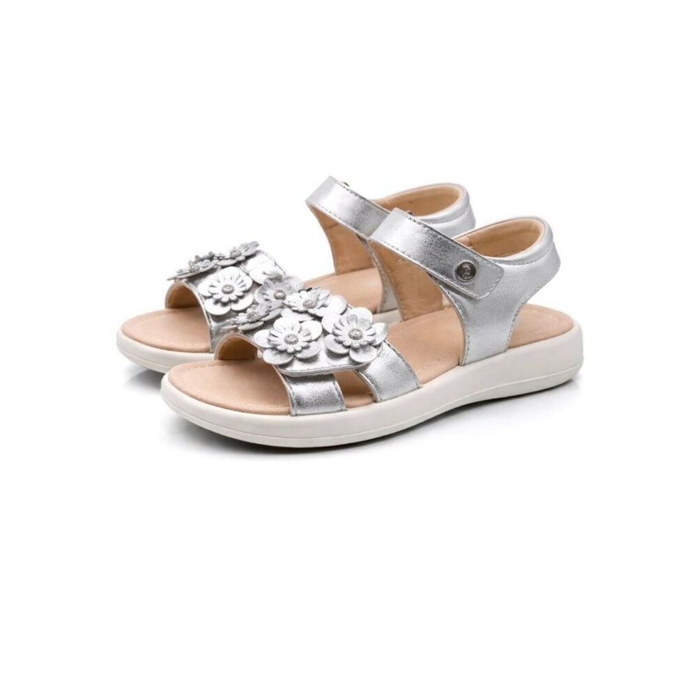 Girls Leather Sandal EU 32 Adjustable Strap Summer Vacation Casual Shoe Naturino